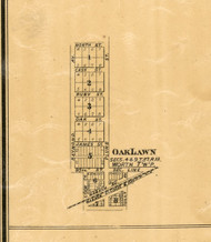 Oak Lawn - Cook Co., Illinois 1886 Old Town Map Custom Print - Cook Co.