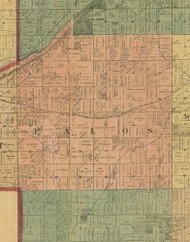 Palos, Illinois 1890 Old Town Map Custom Print - Cook Dupage Cos.