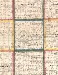 Afton, Illinois 1860 Old Town Map Custom Print - DeKalb Co.
