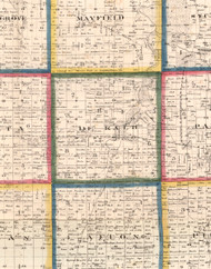 DeKalb, Illinois 1860 Old Town Map Custom Print - DeKalb Co.