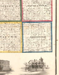 Somonauk, Illinois 1860 Old Town Map Custom Print - DeKalb Co.