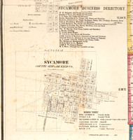 Sycamore Village - DeKalb Co., Illinois 1860 Old Town Map Custom Print - DeKalb Co.