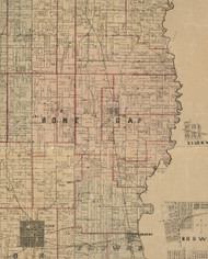 Bone Gap, Illinois 1891 Old Town Map Custom Print - Edwards Co.