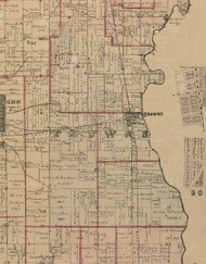 Browns, Illinois 1891 Old Town Map Custom Print - Edwards Co.