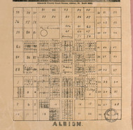 Albion Village - Edwards Co., Illinois 1891 Old Town Map Custom Print - Edwards Co.