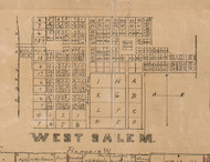 West Salem - Edwards Co., Illinois 1891 Old Town Map Custom Print - Edwards Co.