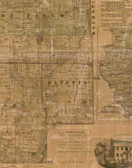 Fayette, Illinois 1861 Old Town Map Custom Print - Greene Co.