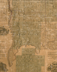 Woodville, Illinois 1861 Old Town Map Custom Print - Greene Co.