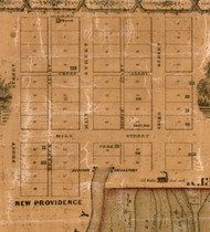 New Providence - Greene Co., Illinois 1861 Old Town Map Custom Print - Greene Co.
