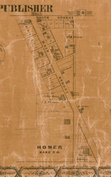 Homer - Greene Co., Illinois 1861 Old Town Map Custom Print - Greene Co.