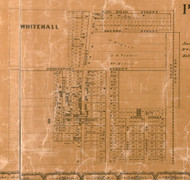 White Hall Village - Greene Co., Illinois 1861 Old Town Map Custom Print - Greene Co.