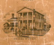 Res. of William P. Witt - Greene Co., Illinois 1861 Old Town Map Custom Print - Greene Co.
