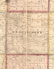 Bear Creek, Illinois 1859 Old Town Map Custom Print - Hancock Co.