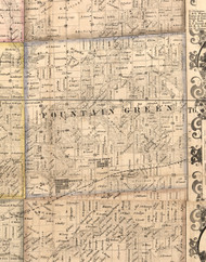 Fountain Green, Illinois 1859 Old Town Map Custom Print - Hancock Co.