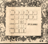 Pulaski Village - Hancock Co., Illinois 1859 Old Town Map Custom Print - Hancock Co.