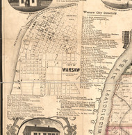 Warsaw Village - Hancock Co., Illinois 1859 Old Town Map Custom Print - Hancock Co.