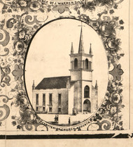 Presbyterian Church - Hancock Co., Illinois 1859 Old Town Map Custom Print - Hancock Co.
