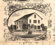 E. Harris Esq. Residence Carthage - Hancock Co., Illinois 1859 Old Town Map Custom Print - Hancock Co.