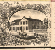 Carthage Hotel - Hancock Co., Illinois 1859 Old Town Map Custom Print - Hancock Co.