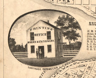 Carthage Republican - Hancock Co., Illinois 1859 Old Town Map Custom Print - Hancock Co.