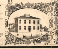 LaHarpe Academy - Hancock Co., Illinois 1859 Old Town Map Custom Print - Hancock Co.