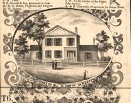 Maj W Smith Residence LaHarpe - Hancock Co., Illinois 1859 Old Town Map Custom Print - Hancock Co.