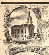 Presbyterian Church Warsaw - Hancock Co., Illinois 1859 Old Town Map Custom Print - Hancock Co.