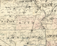 Otto, Illinois 1860 Old Town Map Custom Print - Iroquois & Kankakee Cos.