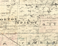 Pilot, Illinois 1860 Old Town Map Custom Print - Iroquois & Kankakee Cos.
