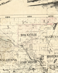 Rockville, Illinois 1860 Old Town Map Custom Print - Iroquois & Kankakee Cos.