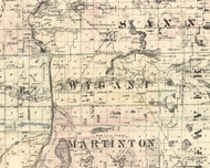 Wygant, Illinois 1860 Old Town Map Custom Print - Iroquois & Kankakee Cos.