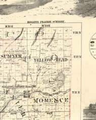 Yellow Head, Illinois 1860 Old Town Map Custom Print - Iroquois & Kankakee Cos.
