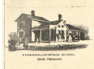 Humphery Huckins Residence Chebanse - Iroquois & Kankakee Cos., Illinois 1860 Old Town Map Custom Print - Iroquois & Kankakee Cos.