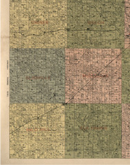 Bald Hill, Illinois 1900 Old Town Map Custom Print - Jefferson Co.