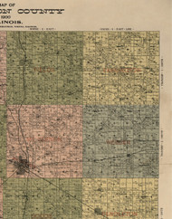 Farrington, Illinois 1900 Old Town Map Custom Print - Jefferson Co.