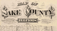 Title of Source Map - Lake Co., Illinois 1873 Old Town Map Custom Print - Lake Co.