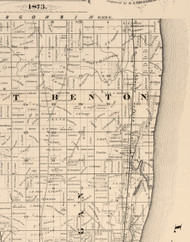Benton, Illinois 1873 Old Town Map Custom Print - Lake Co.