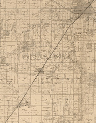 Broadwell, Illinois 1893 Old Town Map Custom Print - Logan Co.