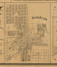 Upper Alton Village, Illinois 1892 Old Town Map Custom Print - Madison Co.