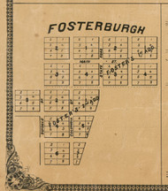 Fosterburg Village, Illinois 1892 Old Town Map Custom Print - Madison Co.