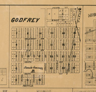 Godfrey Village, Illinois 1892 Old Town Map Custom Print - Madison Co.