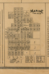 Marine Village, Illinois 1892 Old Town Map Custom Print - Madison Co.