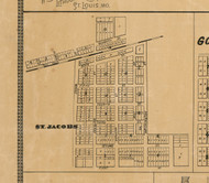 St  Jacob Village, Illinois 1892 Old Town Map Custom Print - Madison Co.