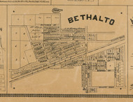 Bethalto Village, Illinois 1892 Old Town Map Custom Print - Madison Co.
