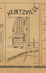 Heintzville Village, Illinois 1892 Old Town Map Custom Print - Madison Co.