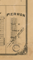 Pierron Village, Illinois 1892 Old Town Map Custom Print - Madison Co.