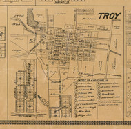 Troy Village, Illinois 1892 Old Town Map Custom Print - Madison Co.