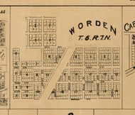 Worden Village, Illinois 1892 Old Town Map Custom Print - Madison Co.