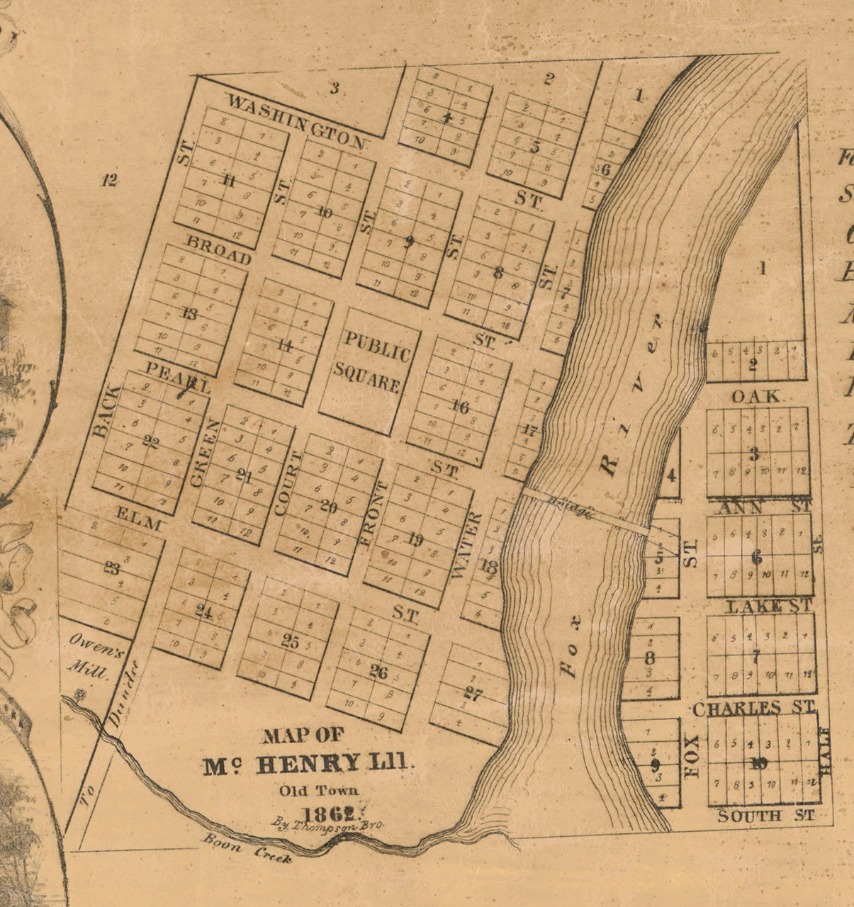 McHenry Village McHenry Co Illinois 1862 Old Town Map Custom Print McHenry Village McHenry Co Illinois 1862 Old Town Map Custom Print