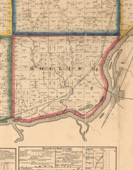 Hollis, Illinois 1861 Old Town Map Custom Print - Peoria Co.